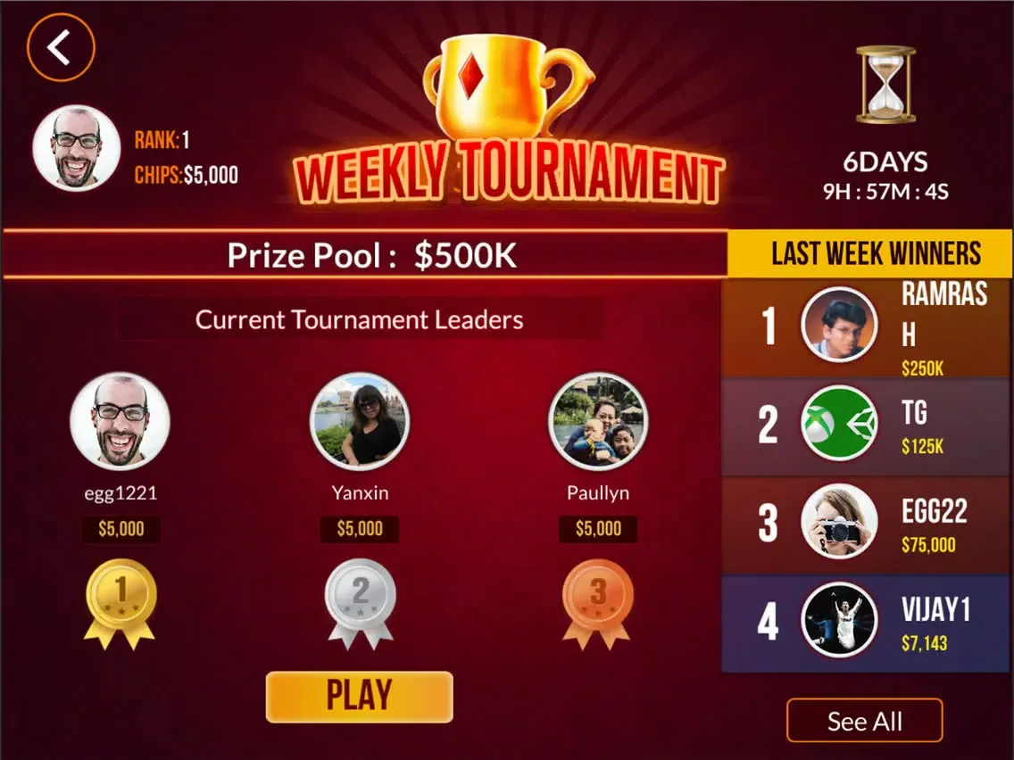 Miiny Poker Texas Holdem iPad  スクリーンショット