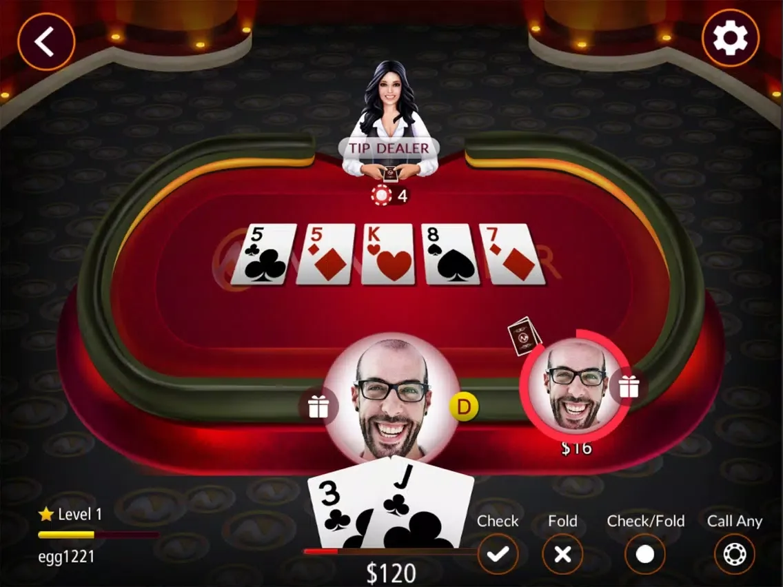 Miiny Poker Texas Holdem iPad  スクリーンショット