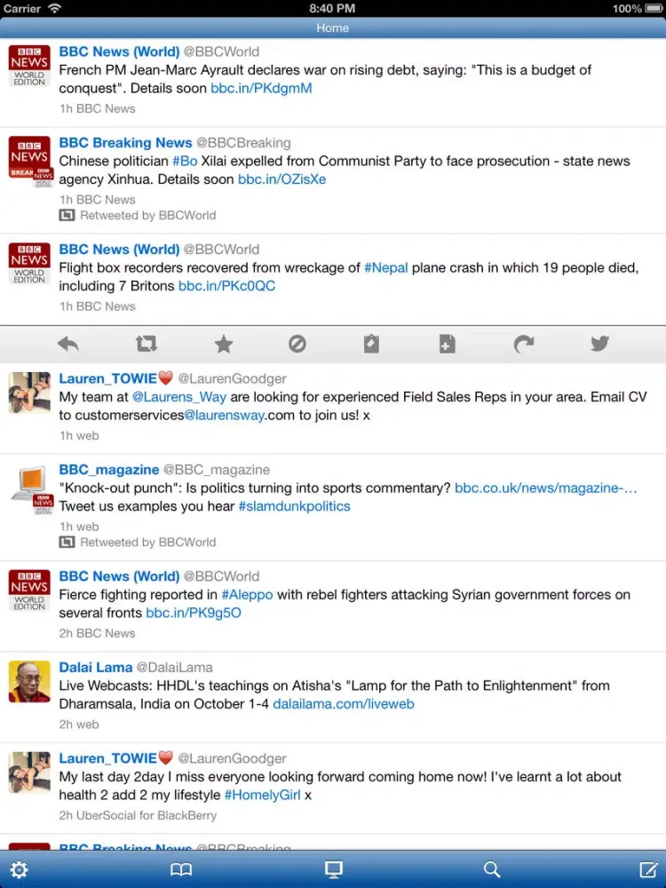 LiveCuration Lite - Multi-column streaming Twitter client iPad  স্ক্রিনশট