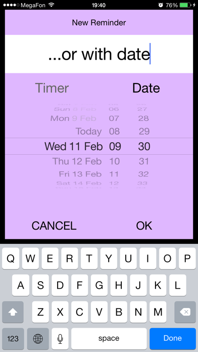 Remi - simple & bold reminder for your tasks and to-do lists with timer, alarm, countdown, snooze and nag应用截图