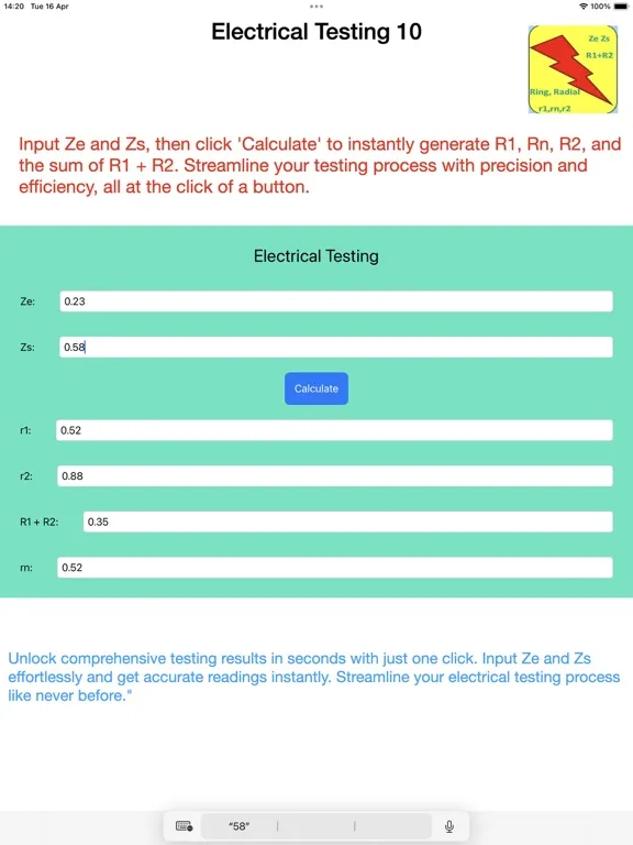 Screenshot di Electrical Testing 10 iPad 