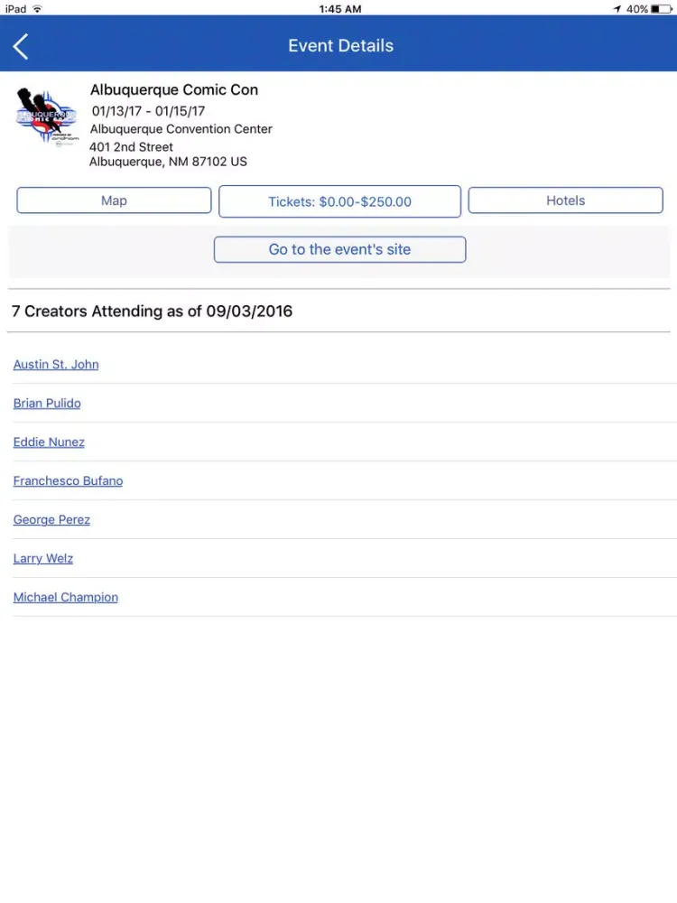 Captures d'écran de Comic Book Grader and Convention Finder iPad 