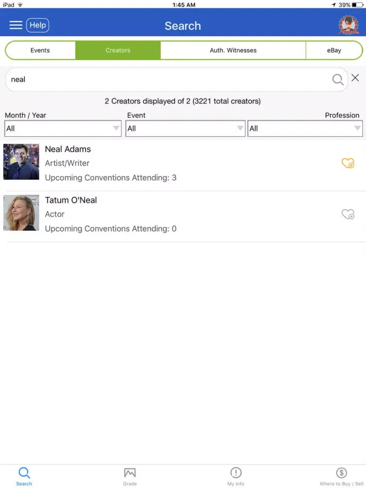 Captures d'écran de Comic Book Grader and Convention Finder iPad 