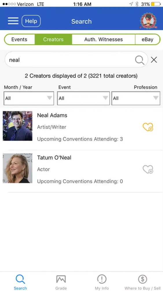 Captures d'écran de Comic Book Grader and Convention Finder