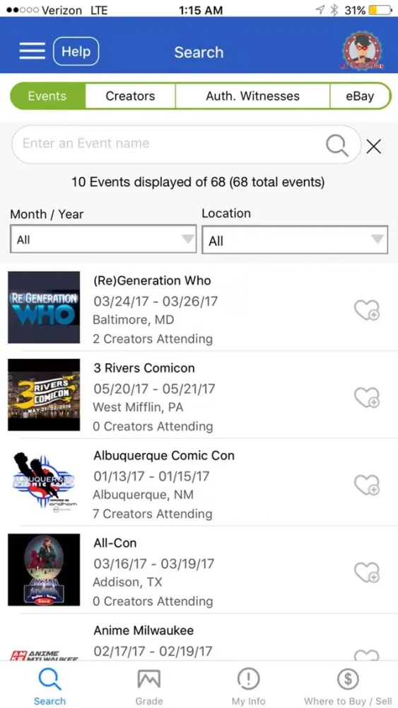 Captures d'écran de Comic Book Grader and Convention Finder