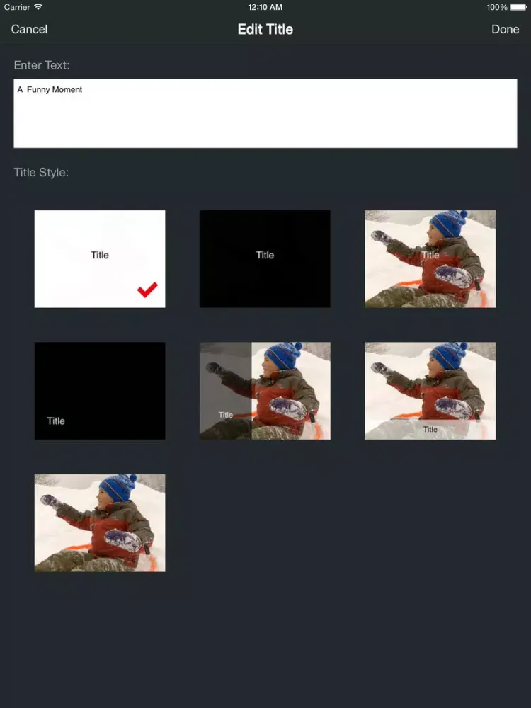 Video Titles - Add Titles & text to Video & video editor iPad  스크린샷