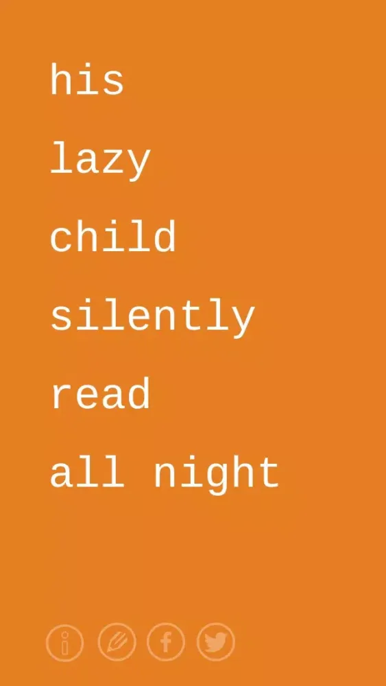 Tangkapan skrin Wise Random Words
