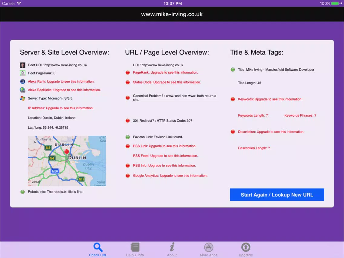 Скриншоты Website SEO Checks Lite iPad 