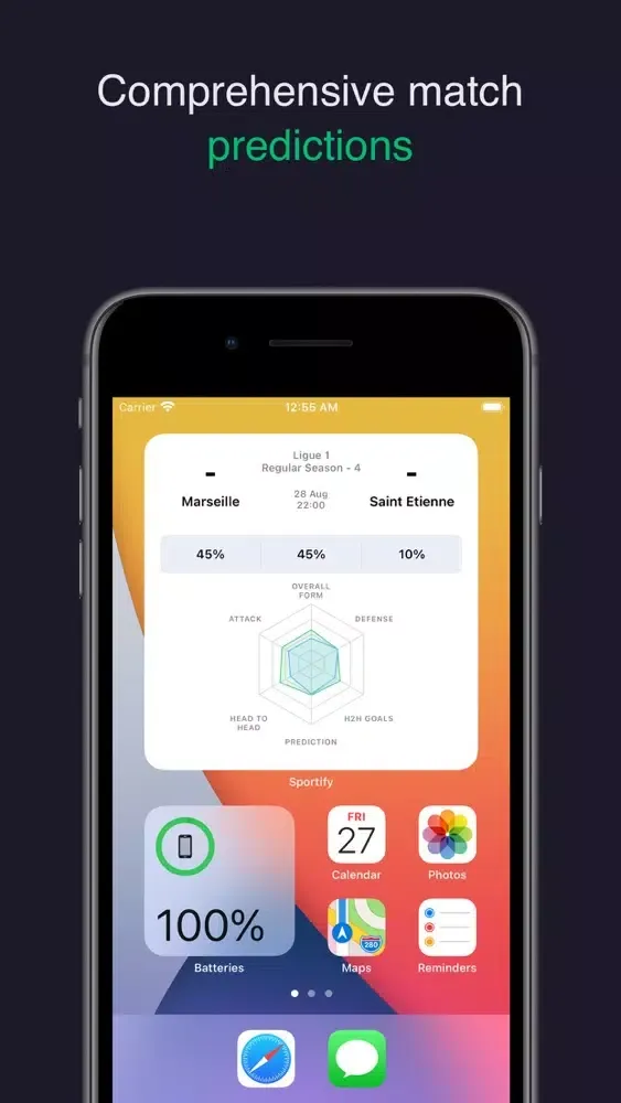 Ảnh chụp màn hình của Sportify Widgets - Live scores