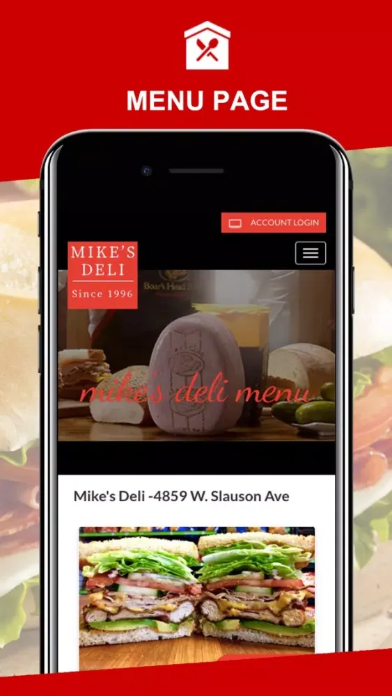 Ảnh chụp màn hình của Mike's Deli Since 1996
