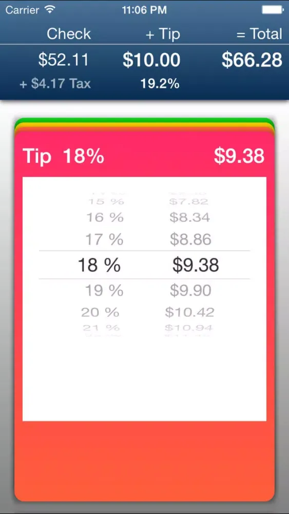Zrzuty ekranu Clear Tip Calculator