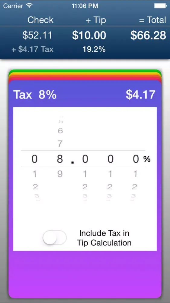 Zrzuty ekranu Clear Tip Calculator