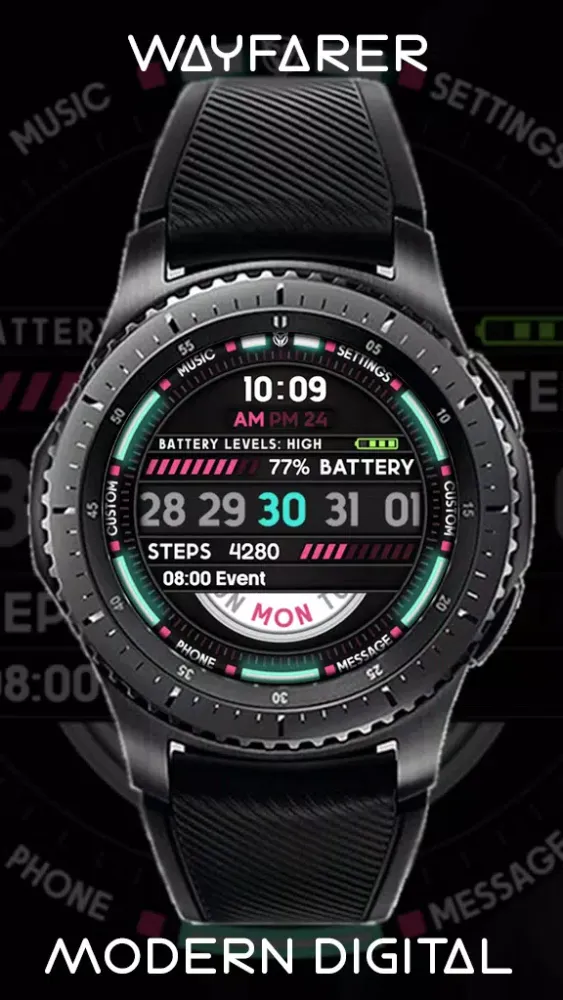 Wayfarer Digital Watchface Screenshots