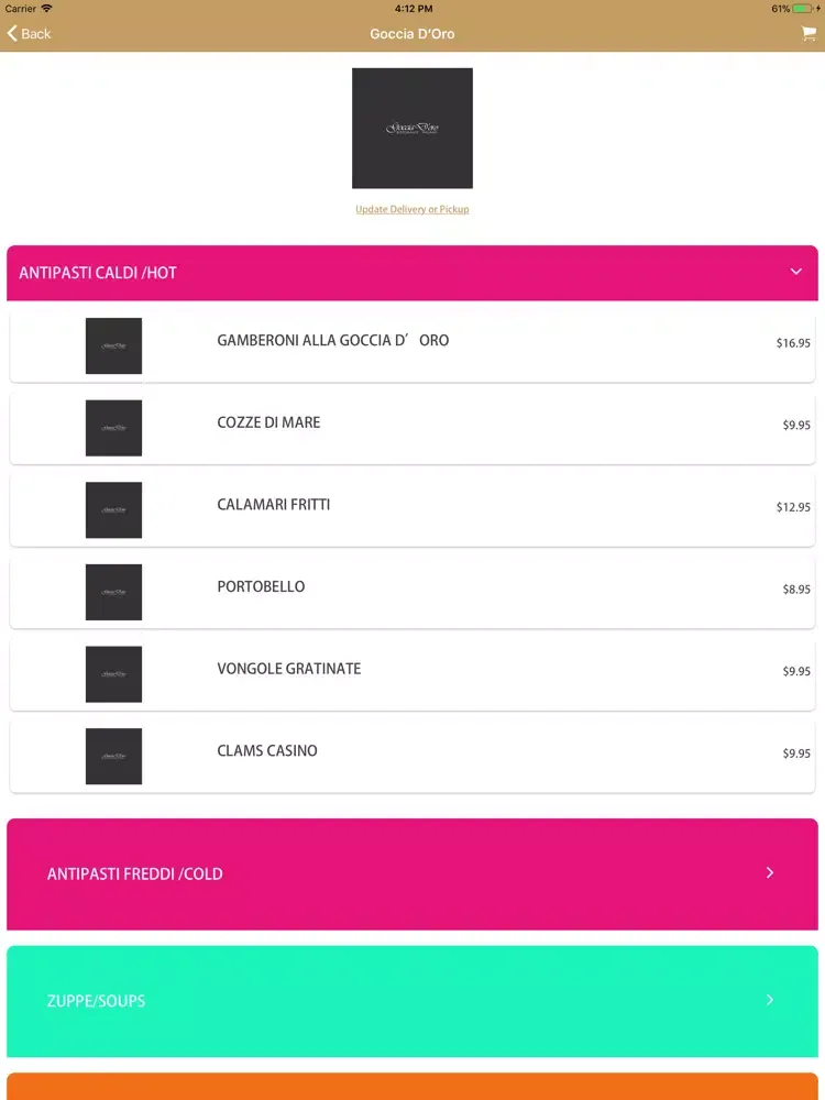 Goccia Doro I iPad  스크린샷