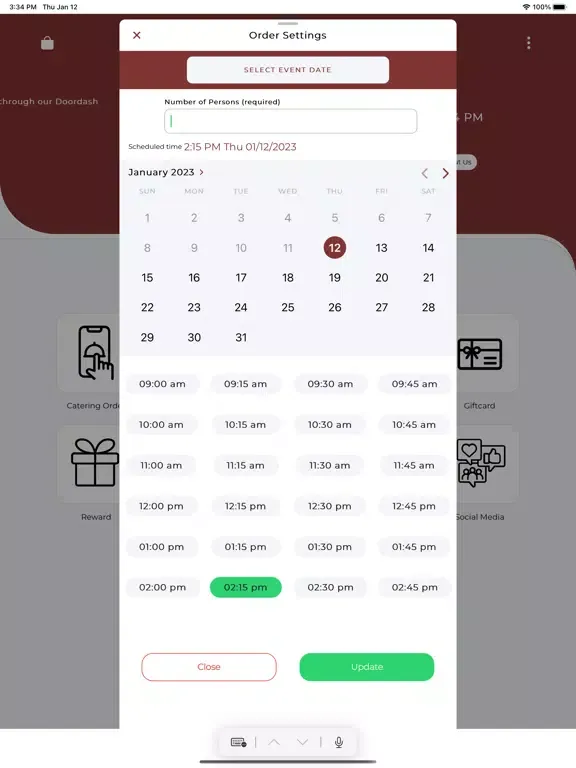 Shaheen Cafe iPad  स्क्रीनशॉट