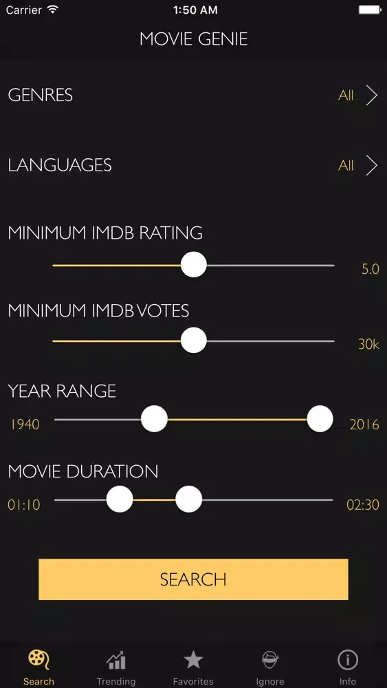 Movie Genie - Find movies match your taste سکرین شاٹس