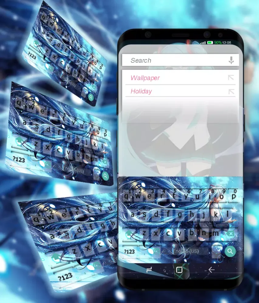 Ảnh chụp màn hình của Miku Hatsune Keyboard Theme
