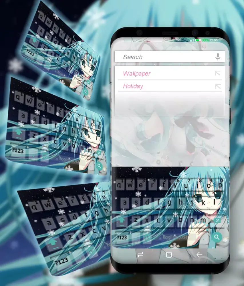 Ảnh chụp màn hình của Miku Hatsune Keyboard Theme