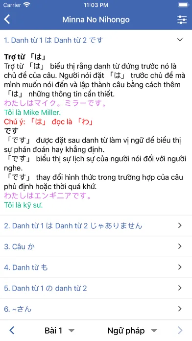 Capturas de pantalla de Học tiếng Nhật N5 N1 - Mikun