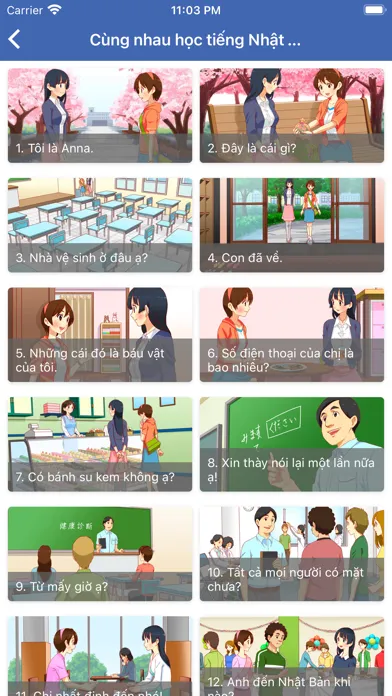 Capturas de pantalla de Học tiếng Nhật N5 N1 - Mikun