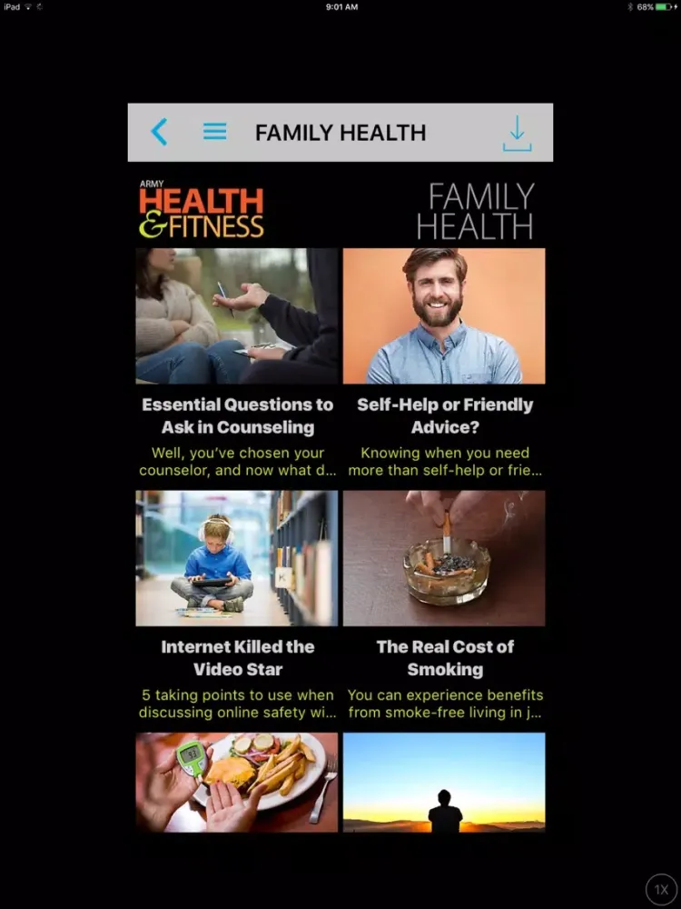 Army Health and Fitness iPad  Ekran Görüntüleri