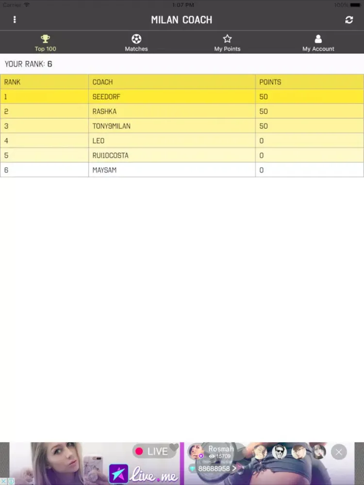 Milan Coach Game iPad 应用截图