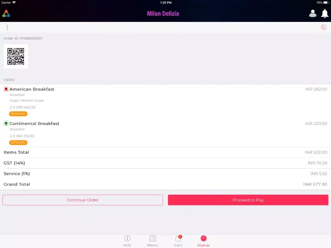 ภาพหน้าจอของ MyMilan Biz iPad 