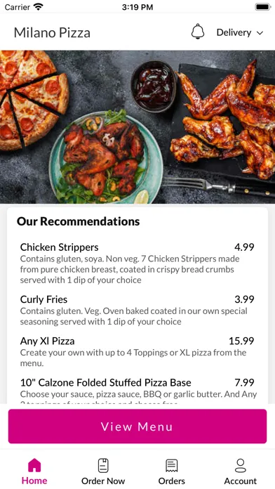 Milano Pizza Knaphill 스크린샷