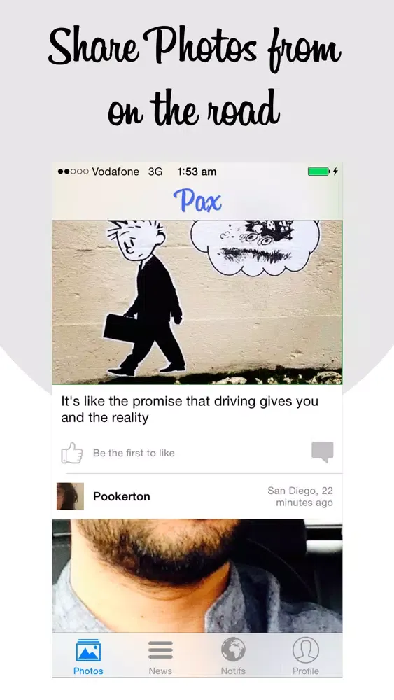ภาพหน้าจอของ Pax: Social network for ridesharing