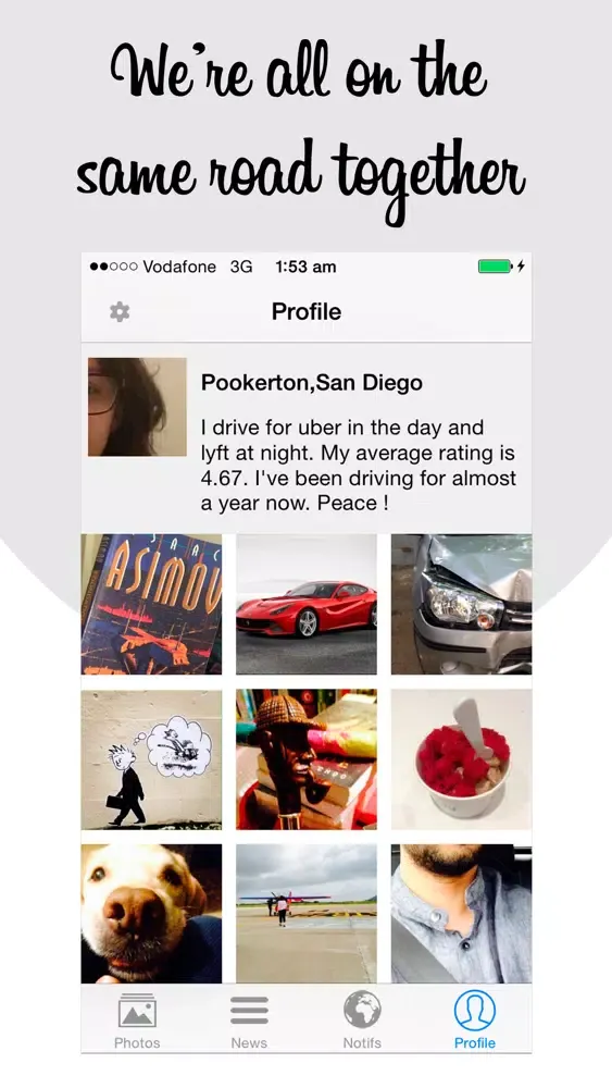 ภาพหน้าจอของ Pax: Social network for ridesharing