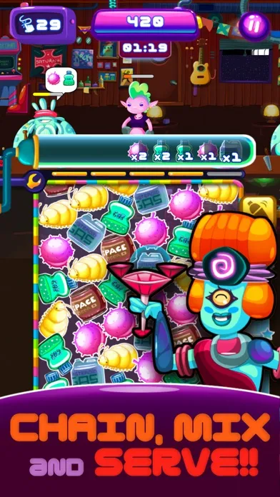 Captures d'écran de Space Cantina : Match 3 Club