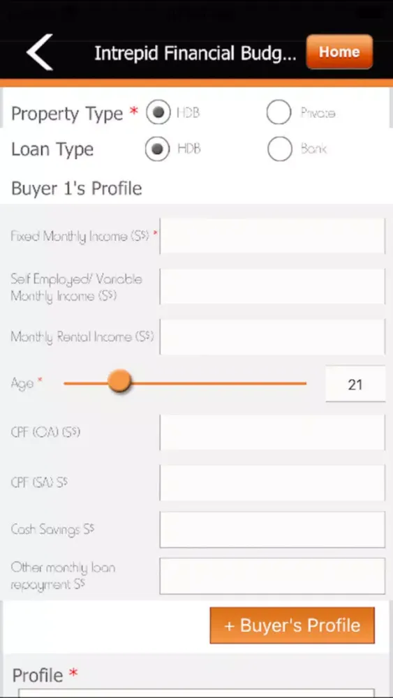 ภาพหน้าจอของ Intrepid Financial Budget Calculator