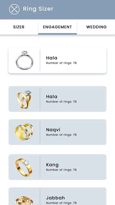 Ảnh chụp màn hình của Ring sizer : Unit Convertor