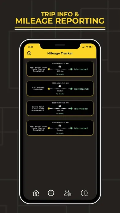 Tangkapan layar Trip Mileage Tracker