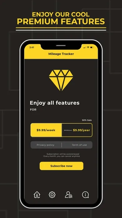 Tangkapan layar Trip Mileage Tracker