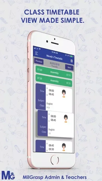 ภาพหน้าจอของ Milgrasp Admin & Teachers