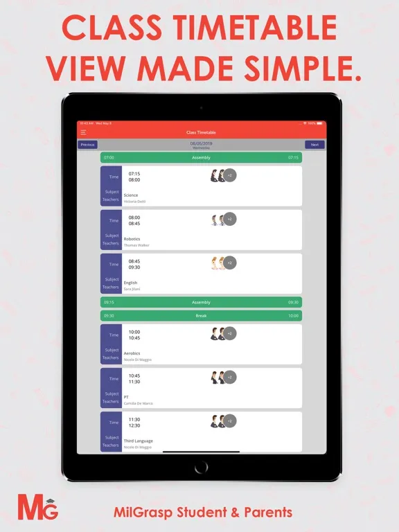 Capturas de pantalla de MilGrasp Student & Parent iPad 