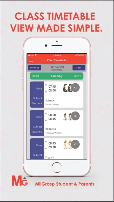 Capturas de pantalla de MilGrasp Student & Parent