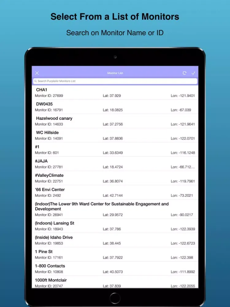 AQCheck iPad  স্ক্রিনশট