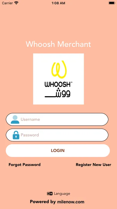 Capturas de pantalla de Whoosh Merchant Iraq