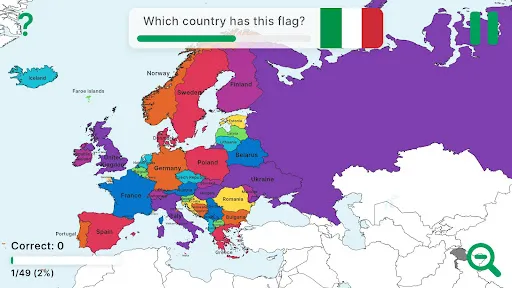 Capturas de tela do StudyGe - World Geography Quiz