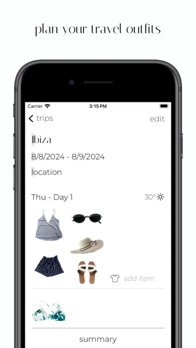 Outfits: Travel Clothing Plans 스크린샷