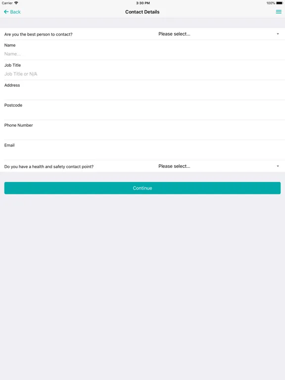Screenshot di Specialist Risk Group iPad 