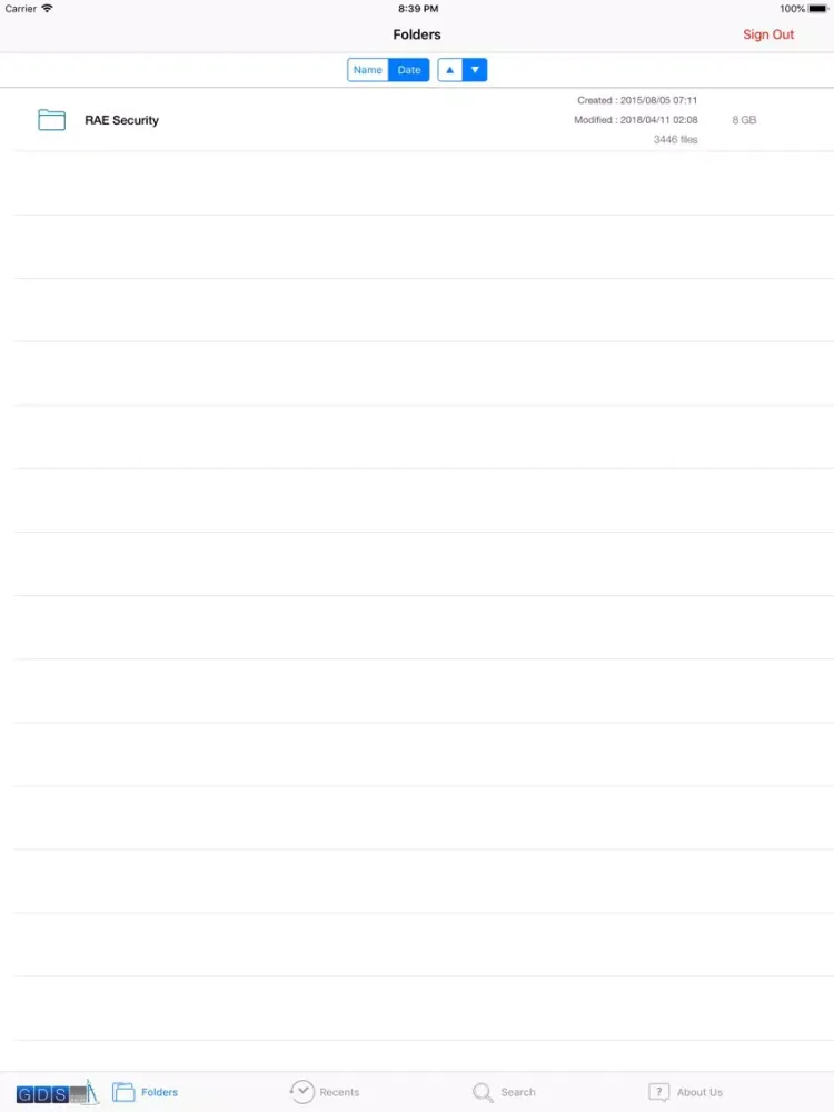 GDS Vault iPad  Screenshots