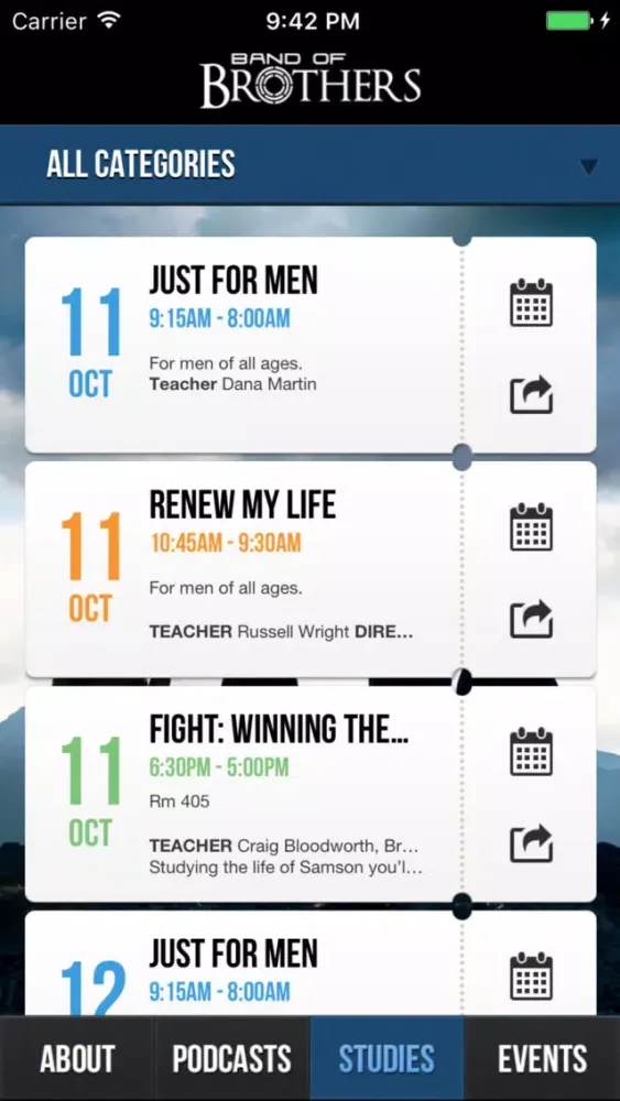 HFBC Men's Ministry Screenshots