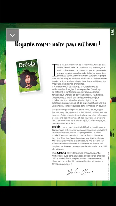 Ảnh chụp màn hình của Créola Magazine