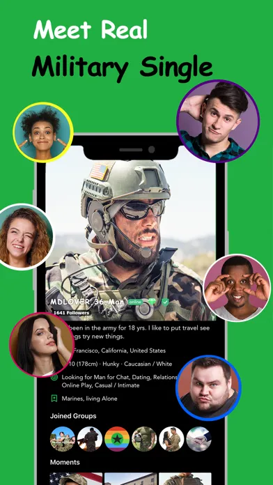Zrzuty ekranu Military Dating App - MD Date