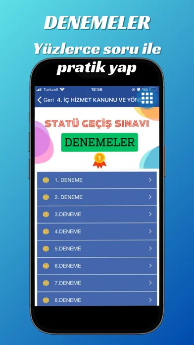 Statü Geçiş Sınavı Screenshots