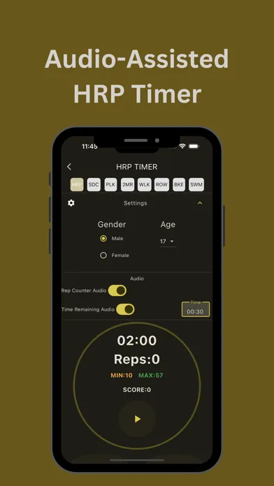 Capturas de tela do ACFT App