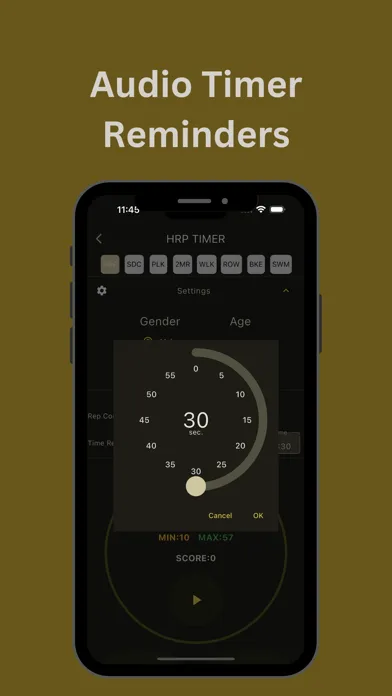 Capturas de tela do ACFT App